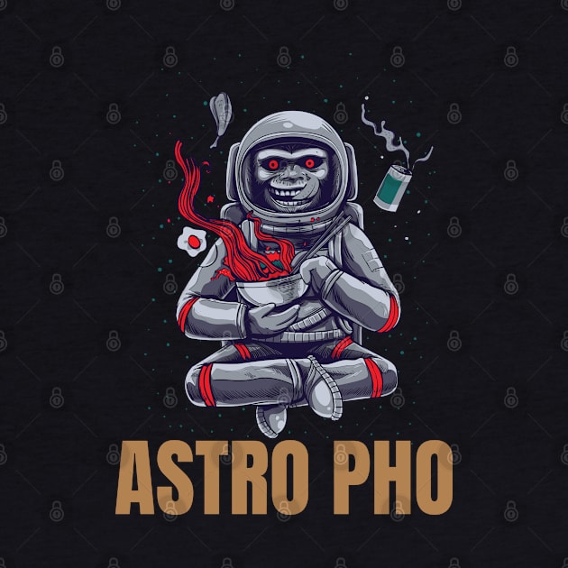 astronaut eating pho sho by debageur